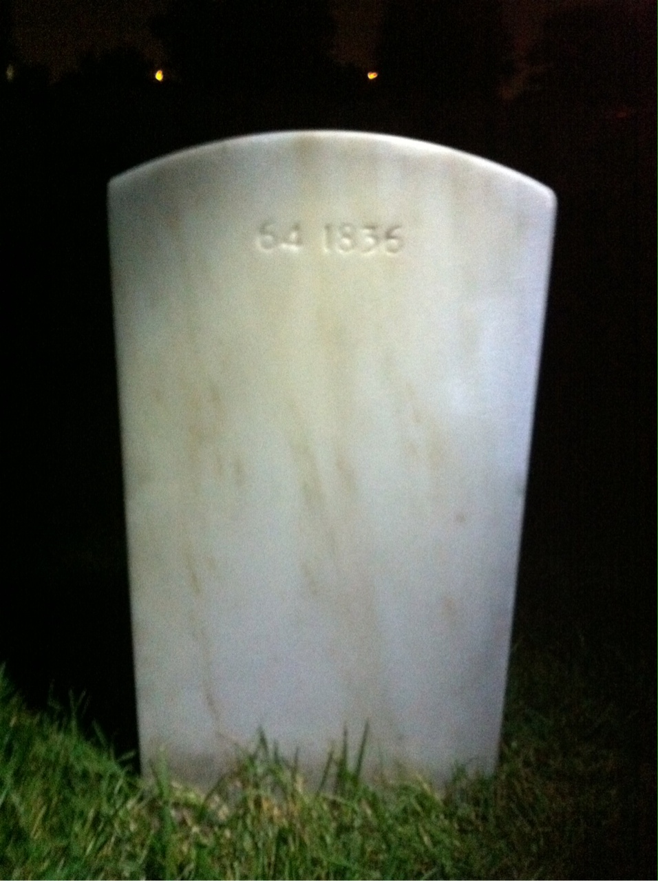 Back of headstone — Solomon P Lucas