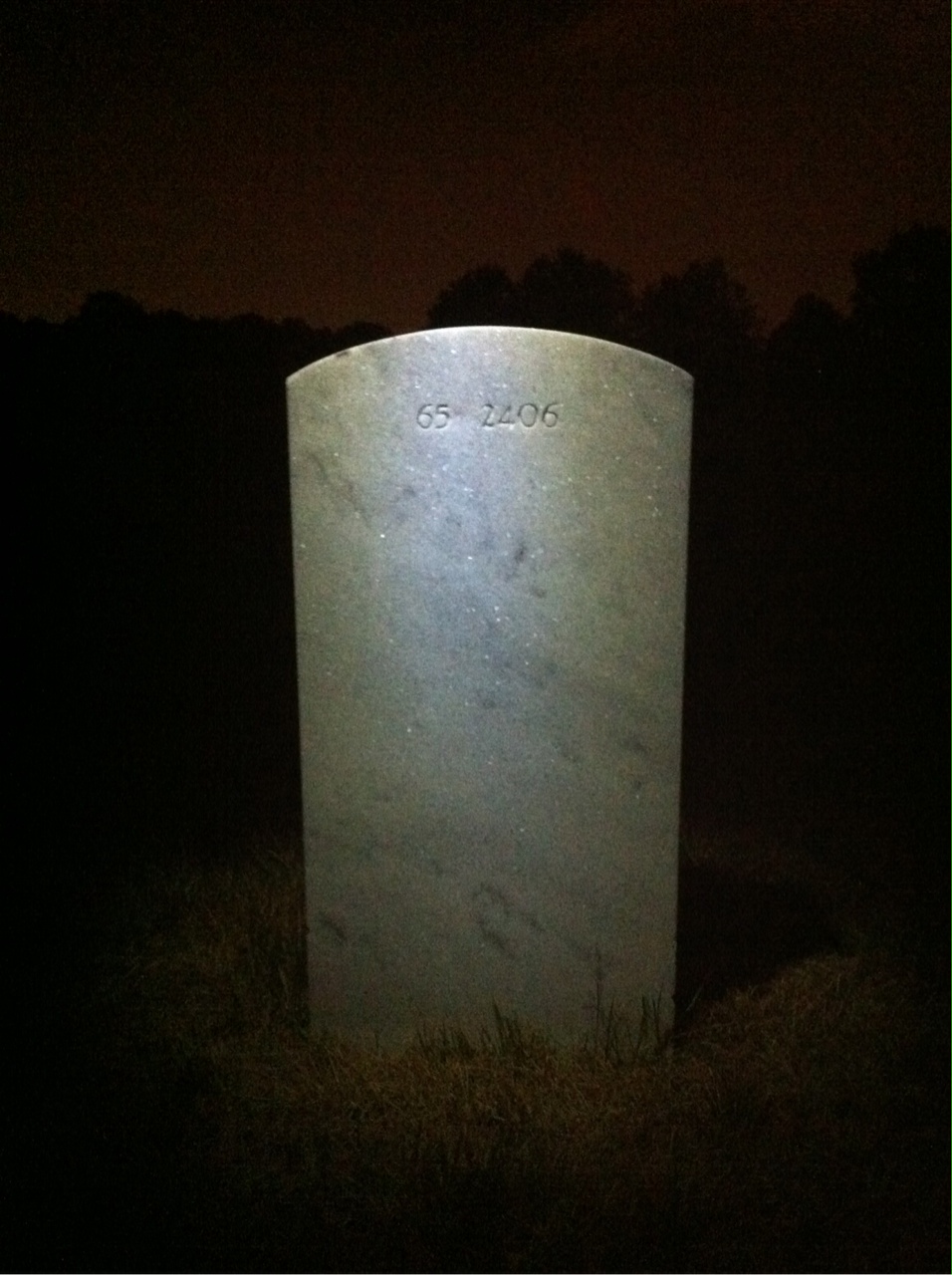 Back of headstone — Vincent Baltascavage