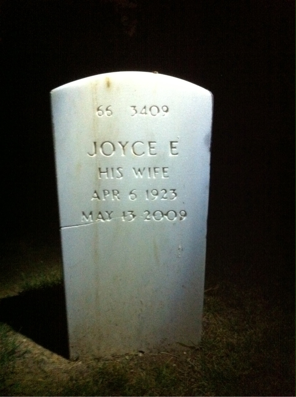 Back of headstone — Francis Cloutier