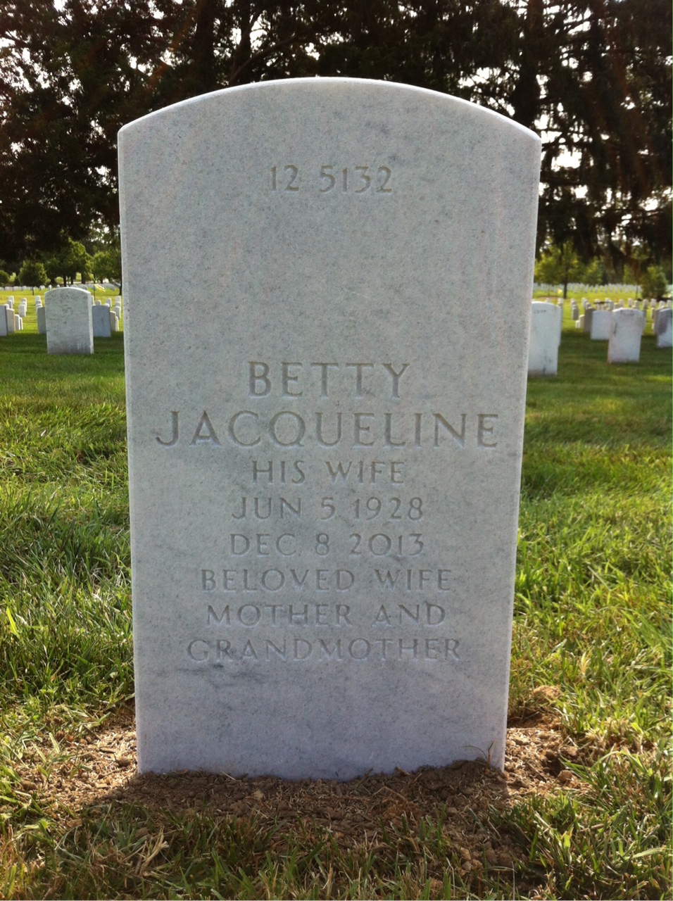 Back of headstone — Richard Moores
