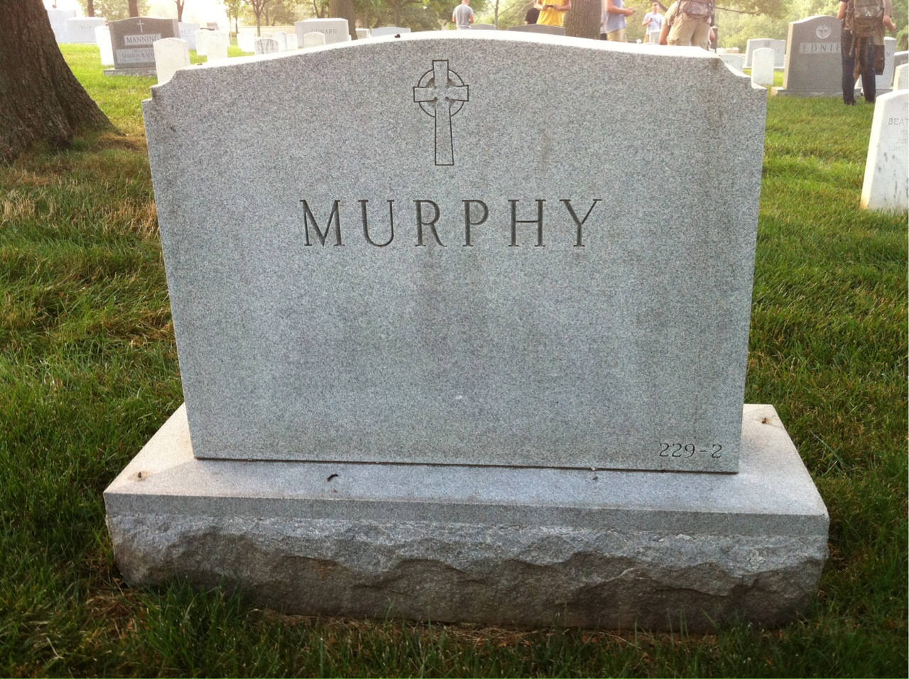 Back of headstone — William Murphy