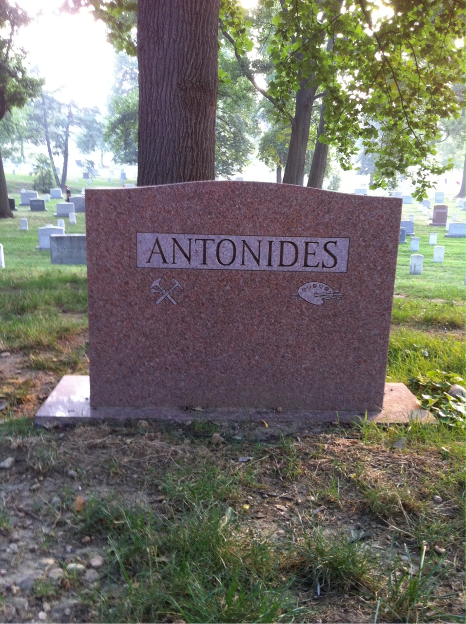 Back of headstone — Janice Antonides