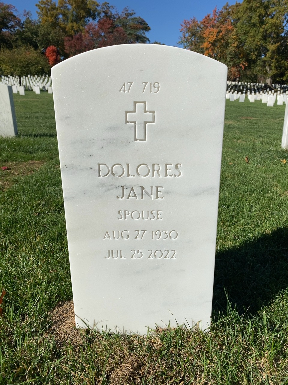 Back of headstone — James Hammer