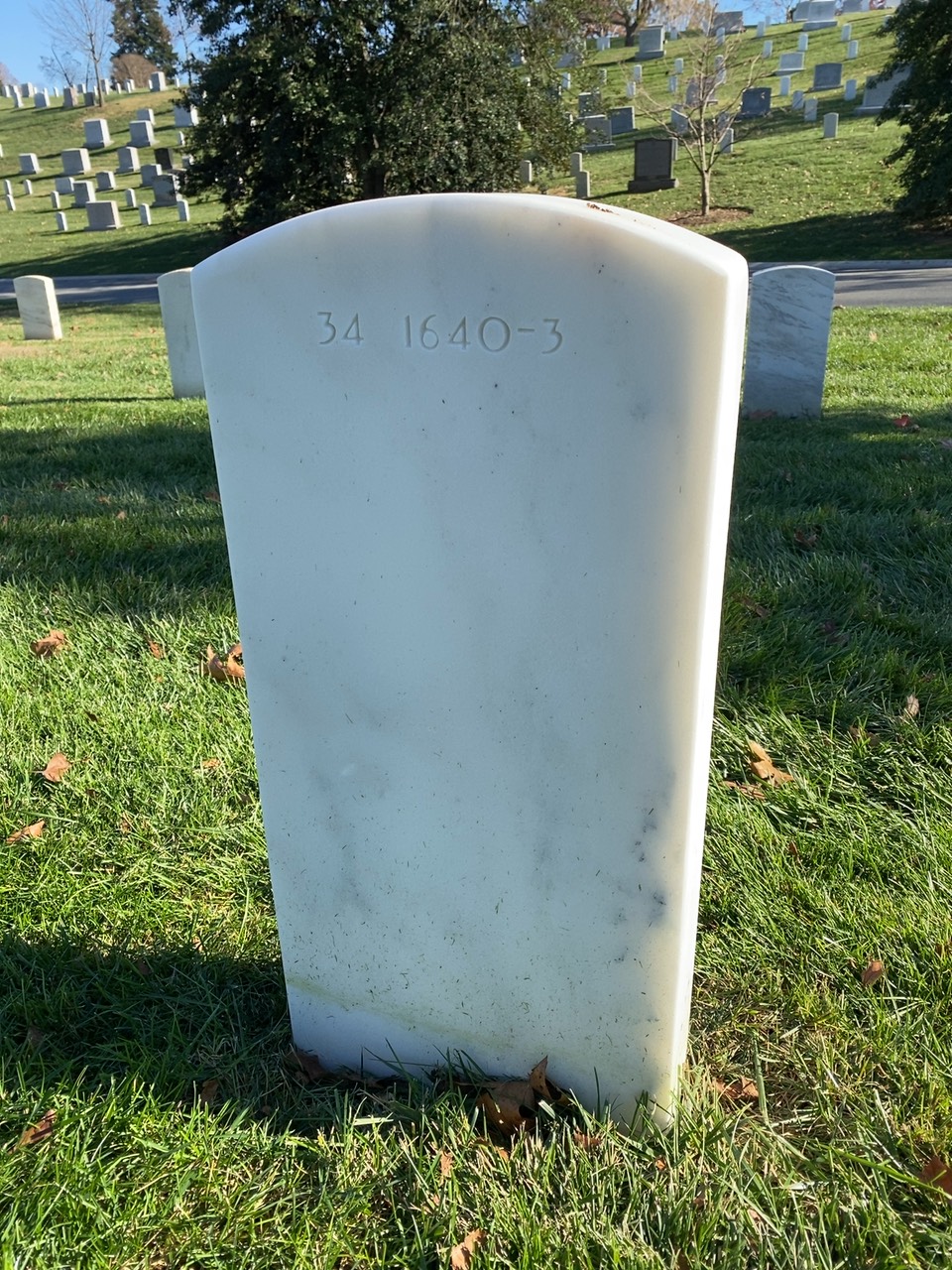 Back of headstone — Abner Baker
