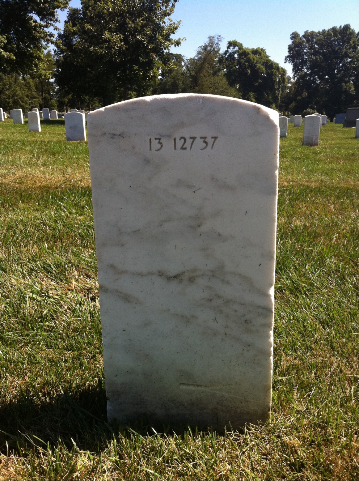 Back of headstone — Zenas Badger
