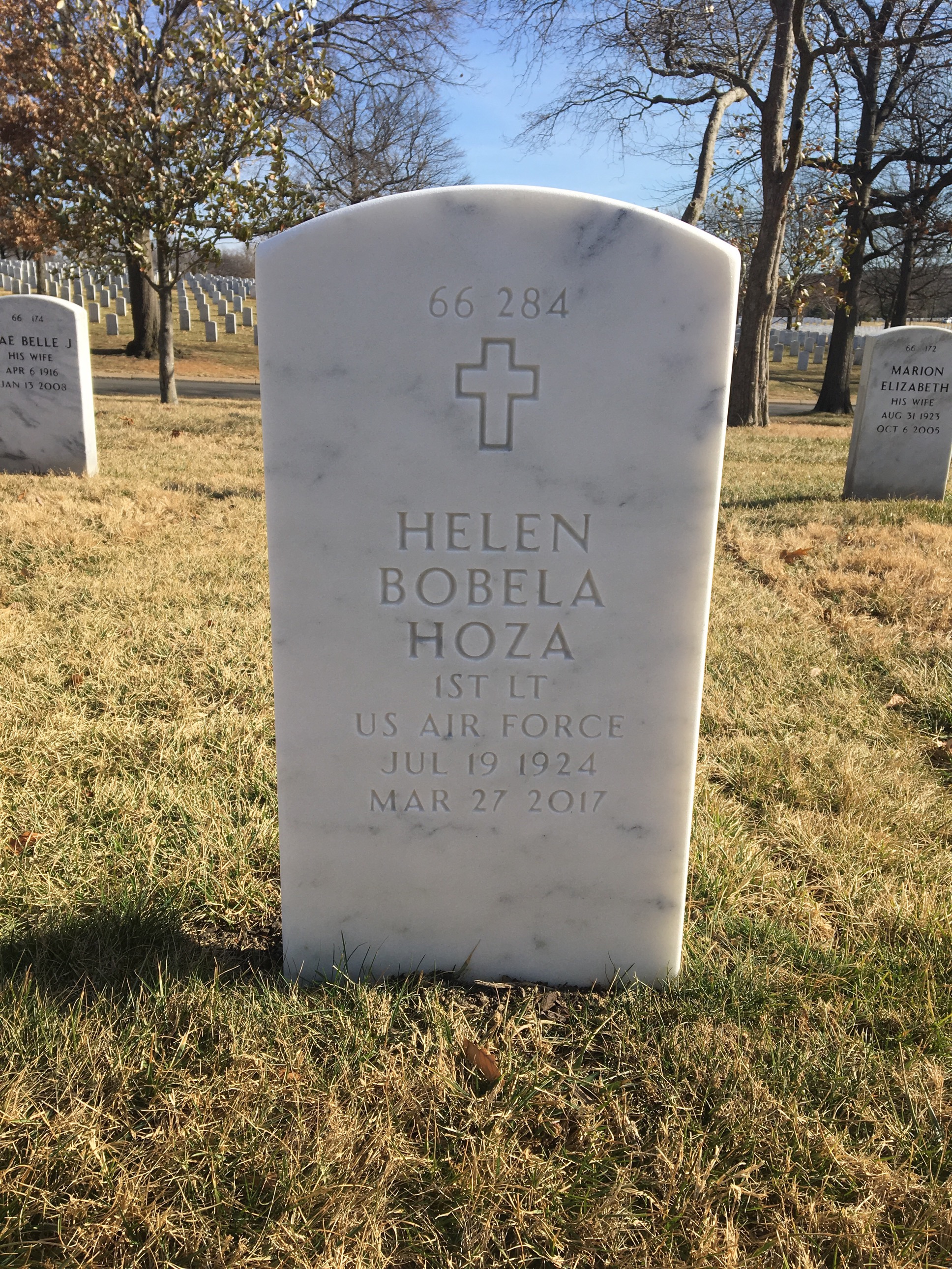 Back of headstone — Paul Hoza