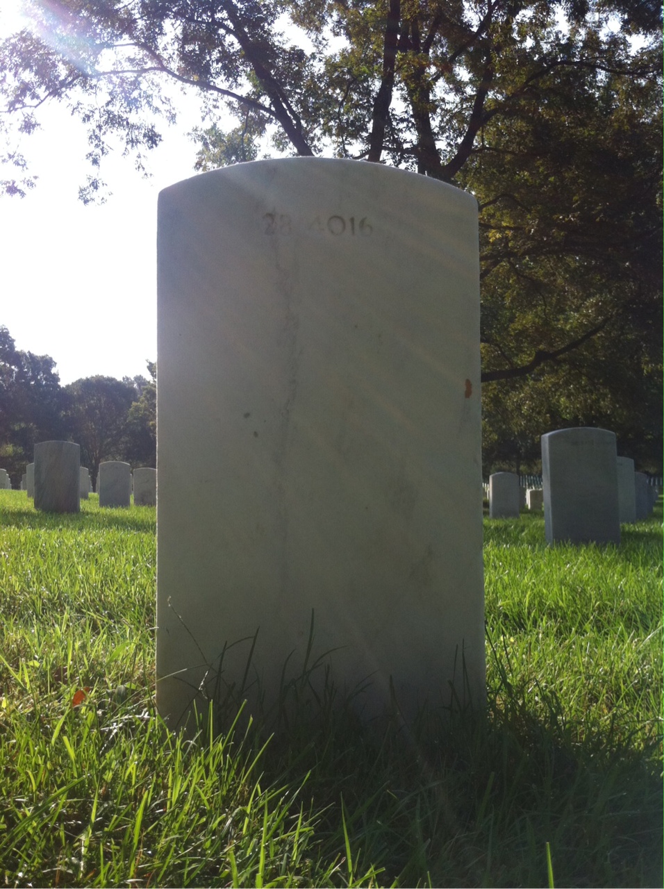 Back of headstone — William Melton