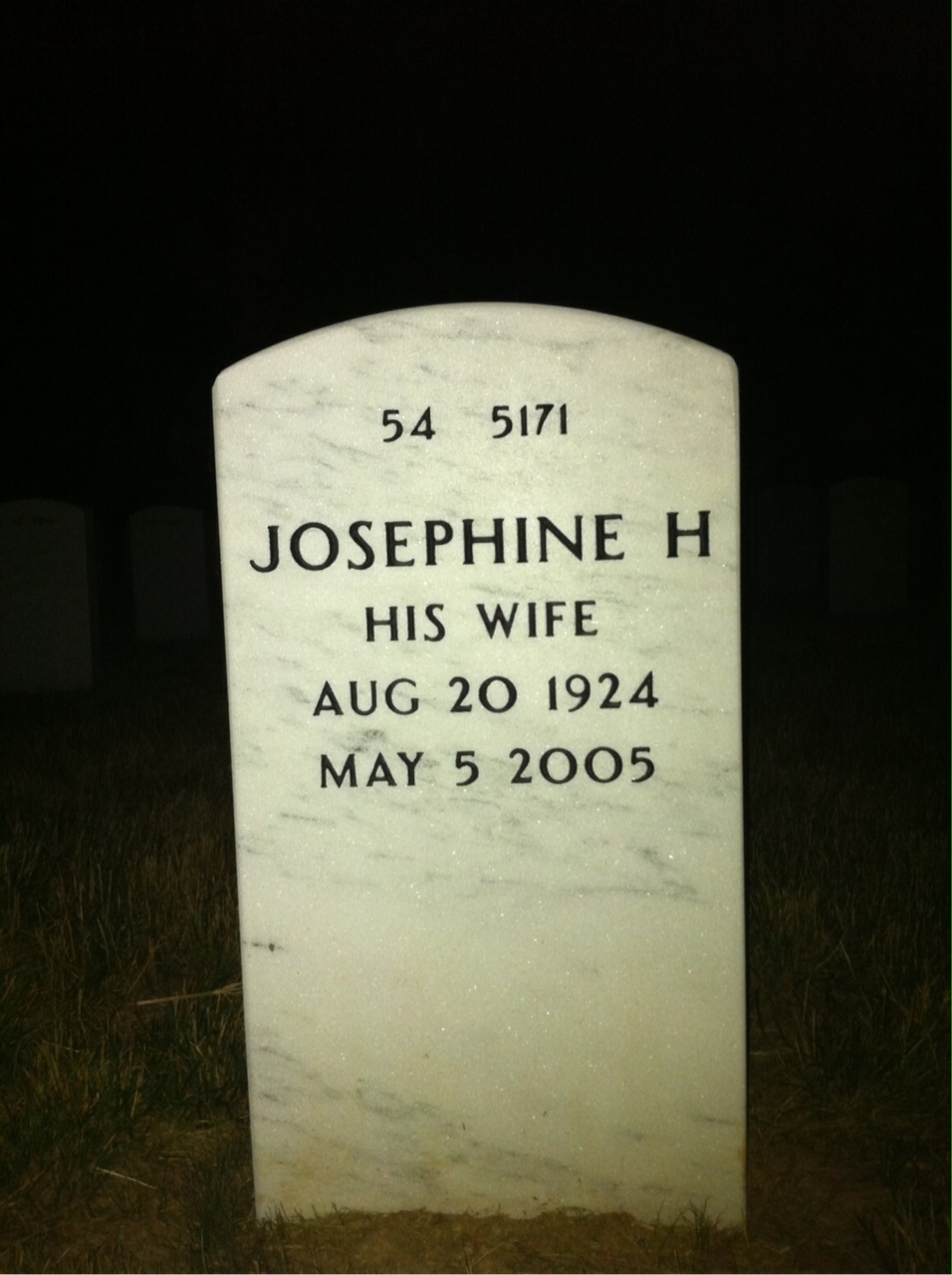Back of headstone — Ulysses Lewis