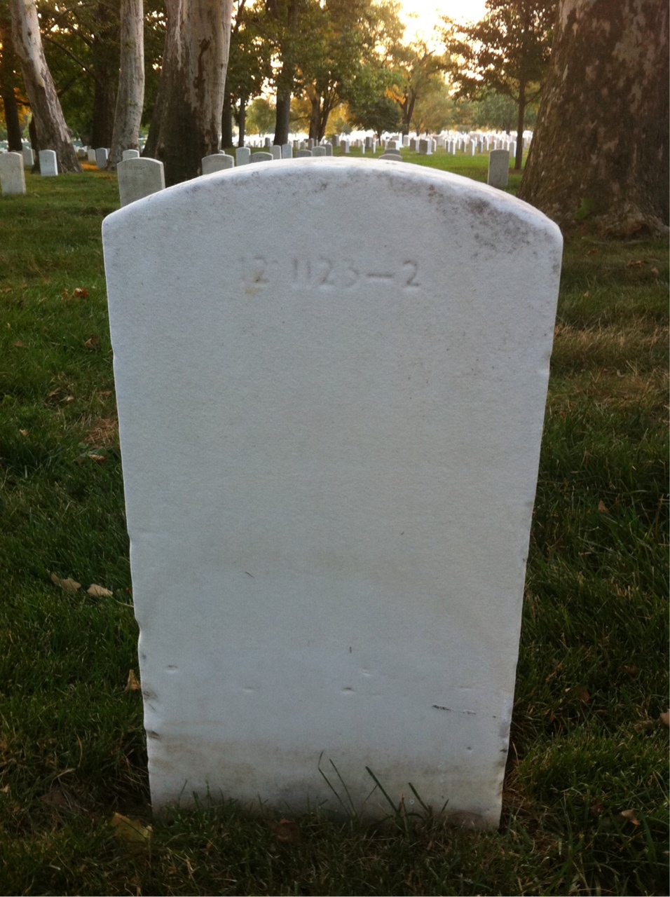 Back of headstone — William Joseph Fletcher