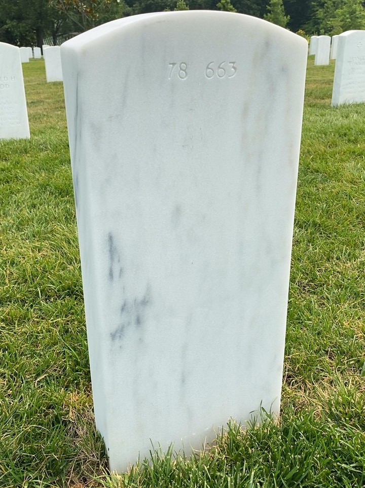 Back of headstone — Joseph Robert Kapacziewski
