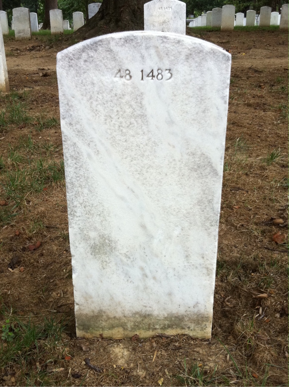 Back of headstone — Thomas Reeder