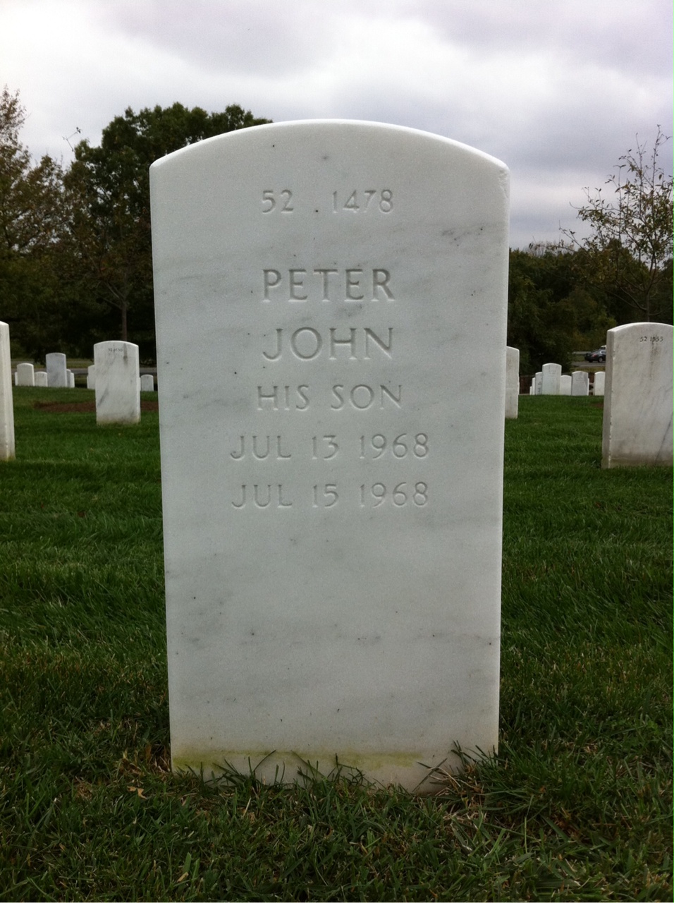 Back of headstone — John Fontaine