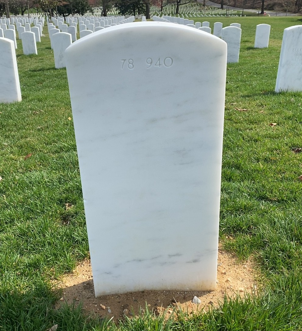 Back of headstone — Zack Carrol Clark