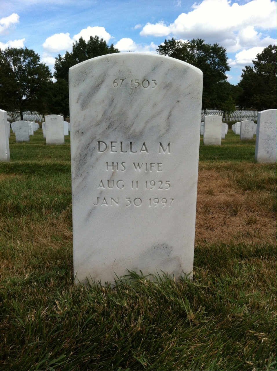 Back of headstone — Luther Moses Taylor