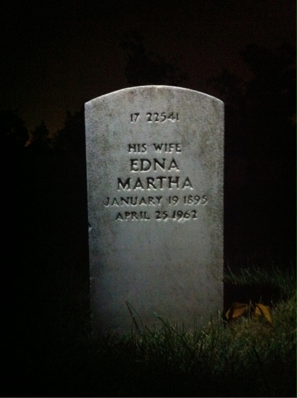 Back of headstone — John Murphy