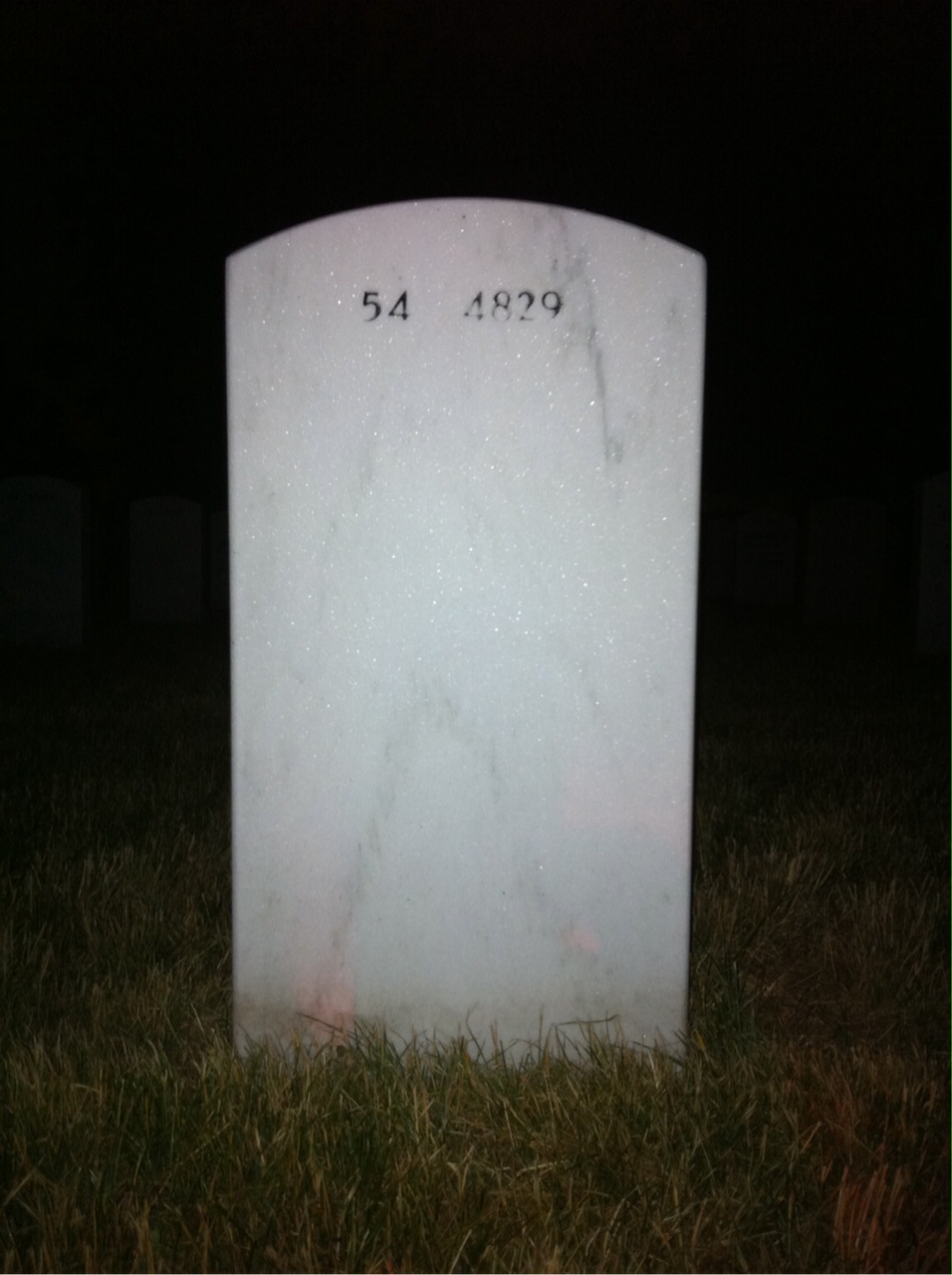 Back of headstone — Clinton Thomas
