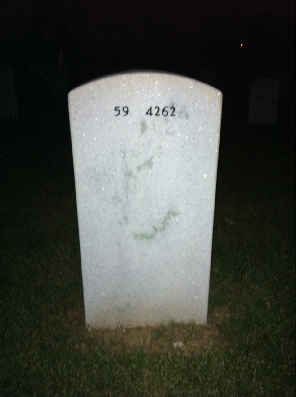 Back of headstone — Francis W Flynn