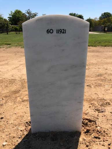Back of headstone — Vinson Alan Pelisari