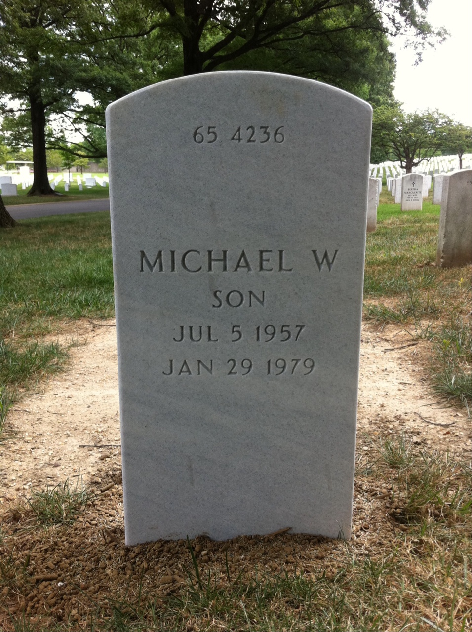 Back of headstone — Leonard Moore