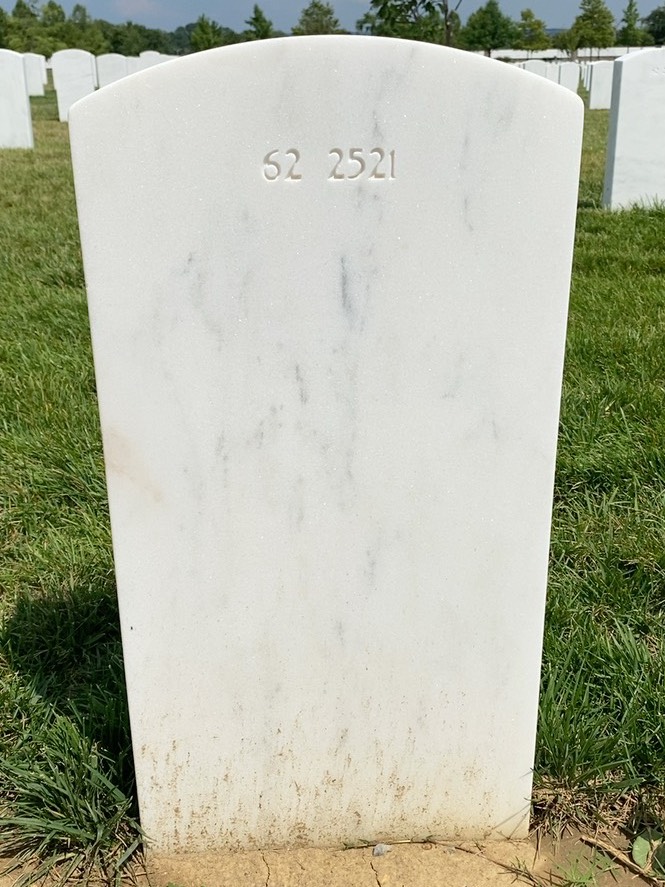 Back of headstone — Wade Alan Hanes