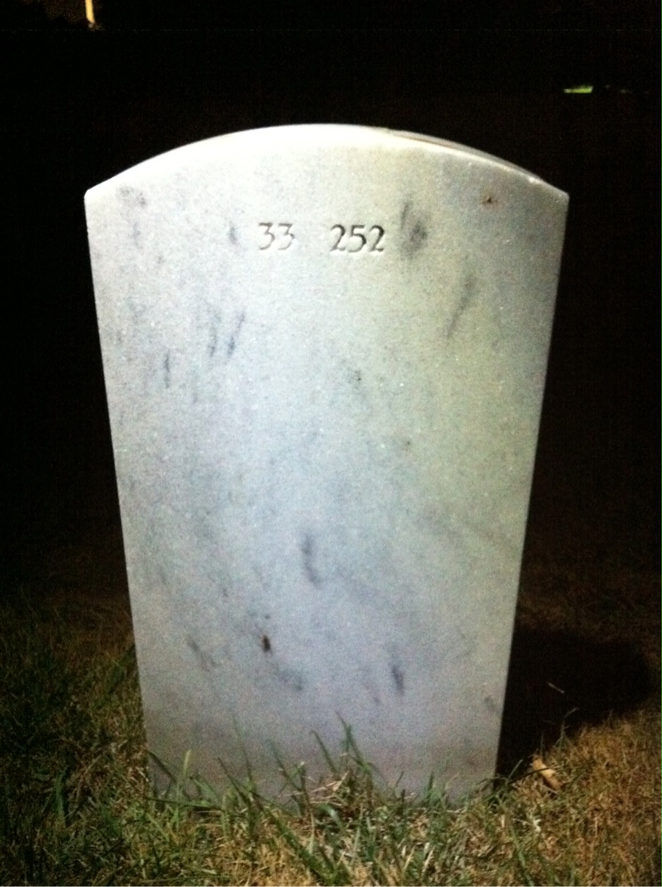 Back of headstone — Beatrice Moore