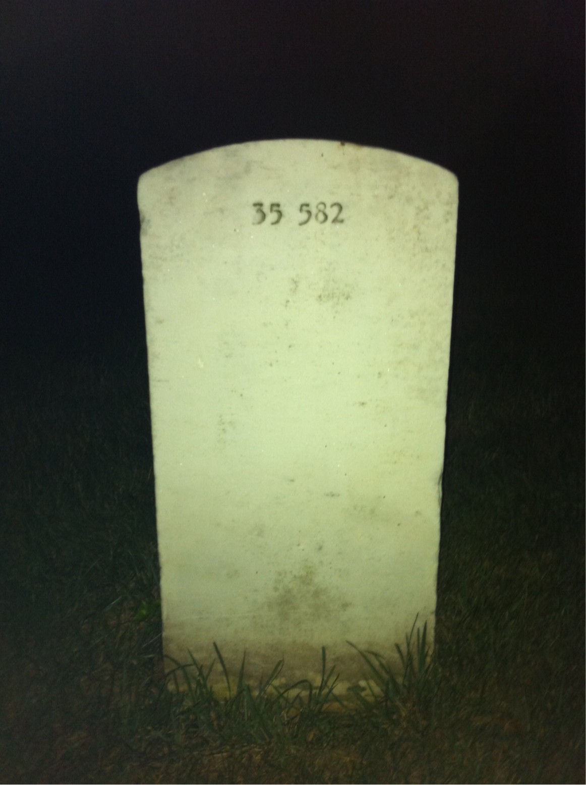 Back of headstone — William Moss