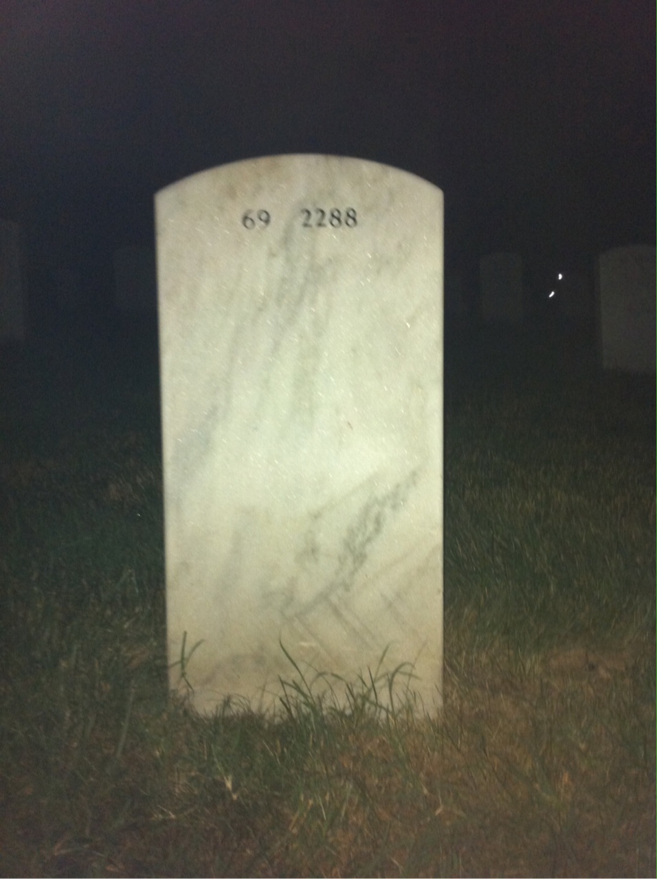 Back of headstone — Hugh Larry