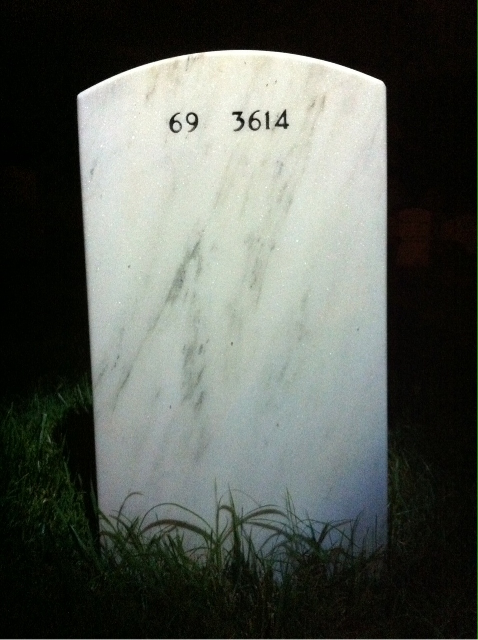 Back of headstone — Stephen Balcomb