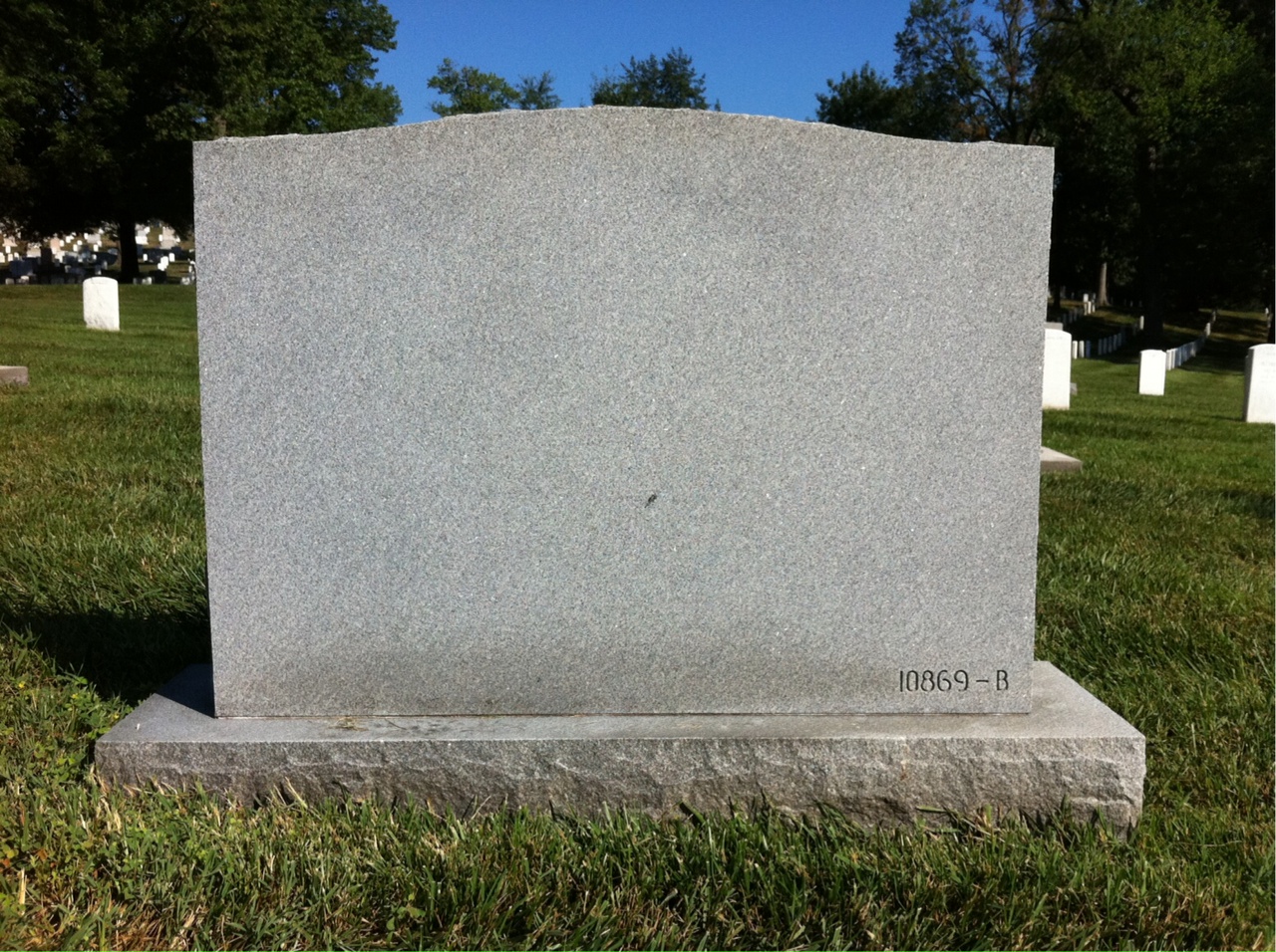 Back of headstone — Edward Fisher
