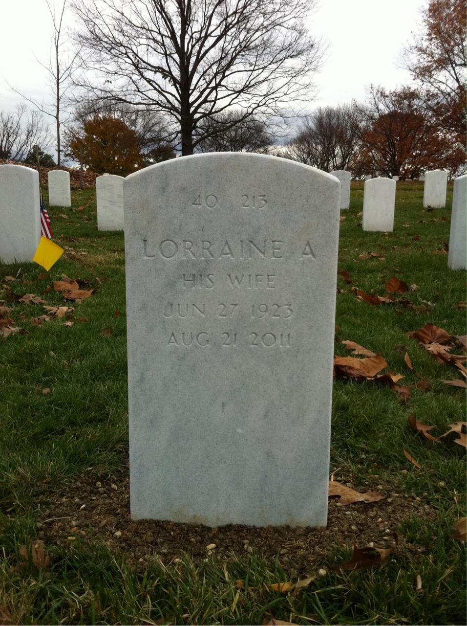 Back of headstone — James Mooney