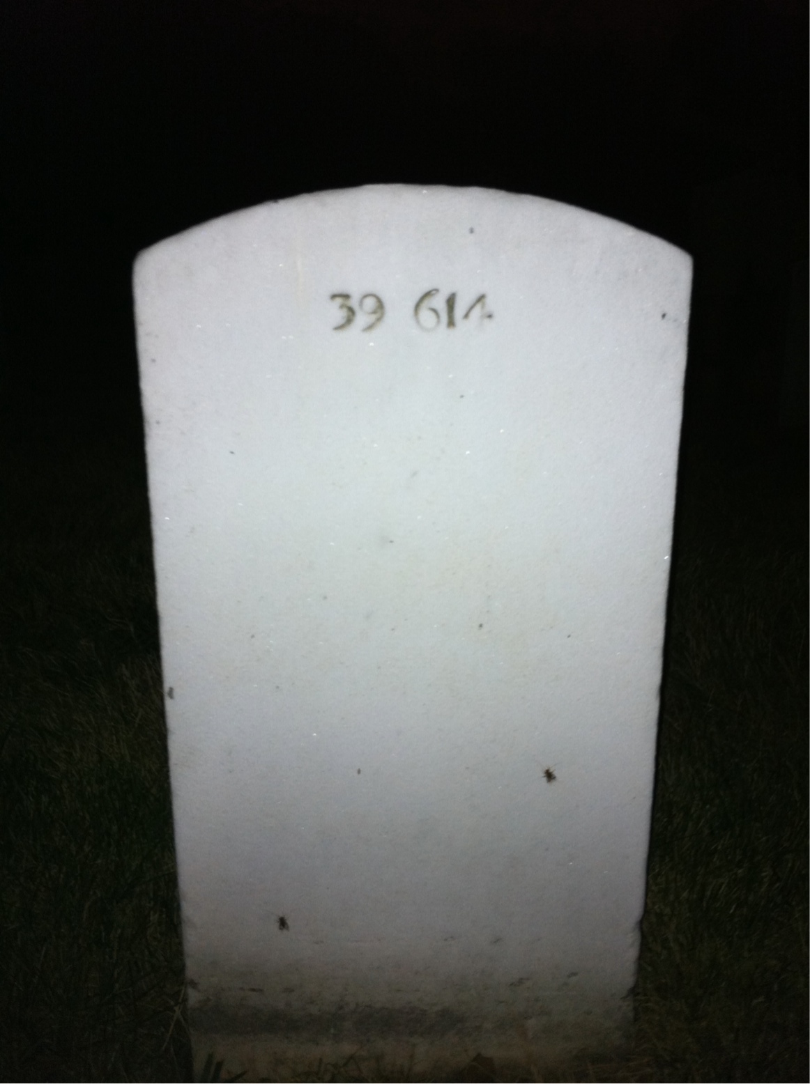Back of headstone — Howard Abbaticchio