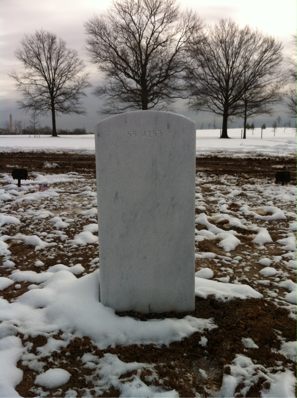 Back of headstone — William Allen Hicks