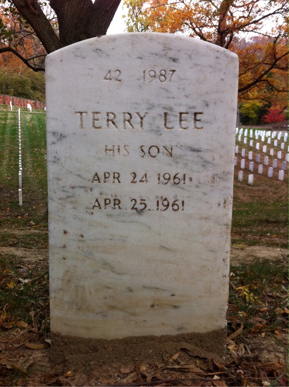 Back of headstone — James Stewart