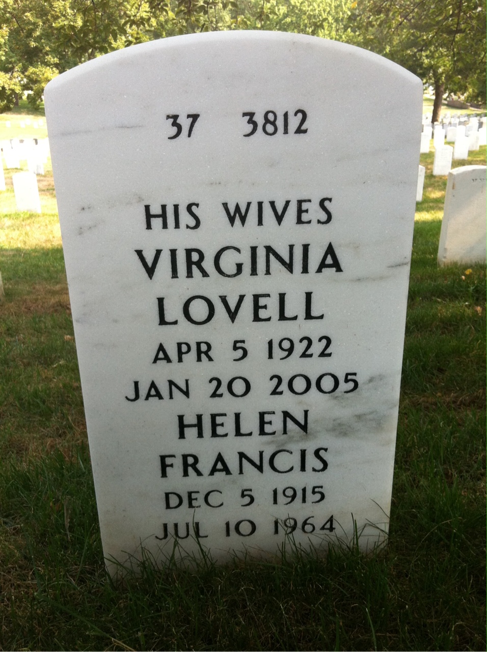 Back of headstone — Edward Gaskin