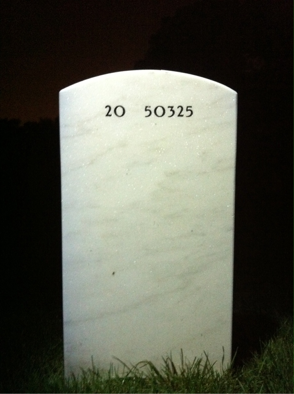Back of headstone — Dorsey Blakely