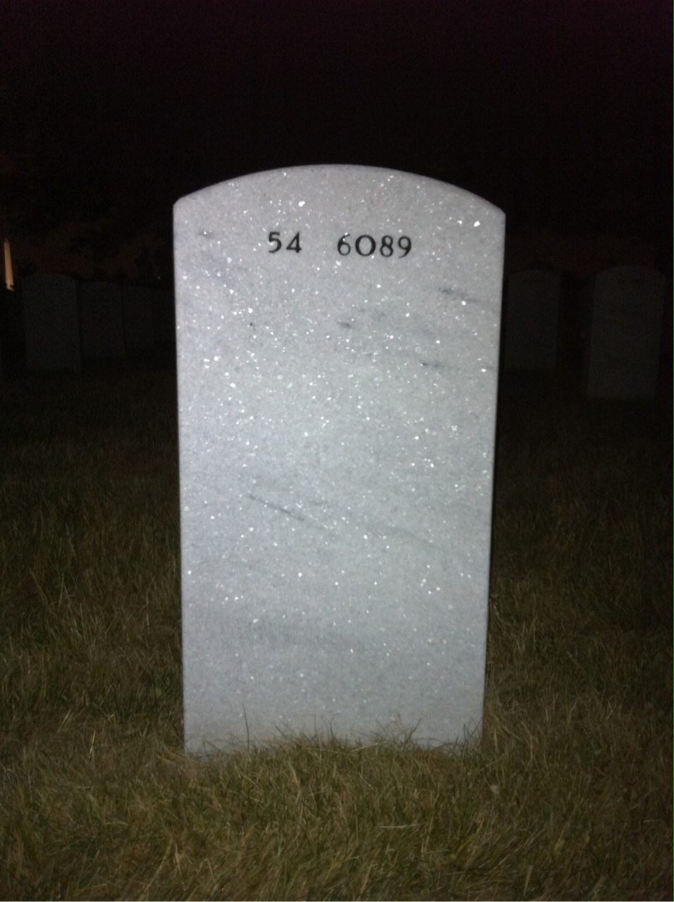 Back of headstone — Sidney Johnson