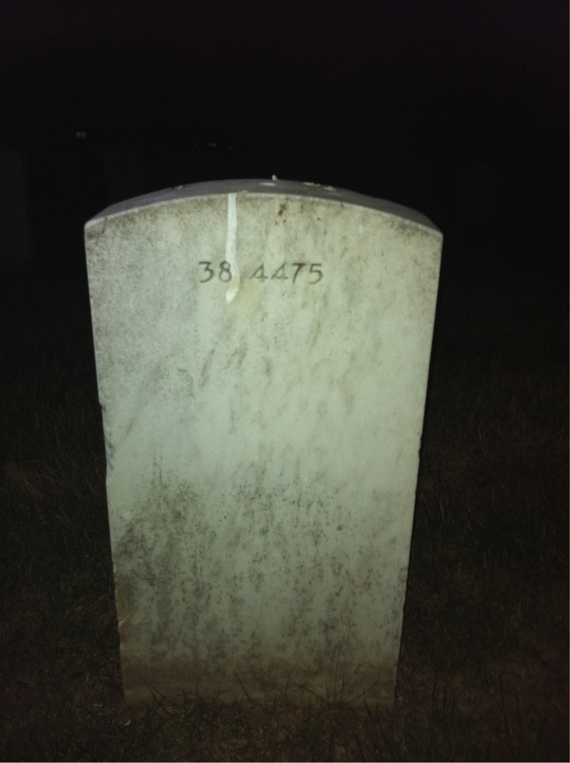 Back of headstone — Mollie Myers