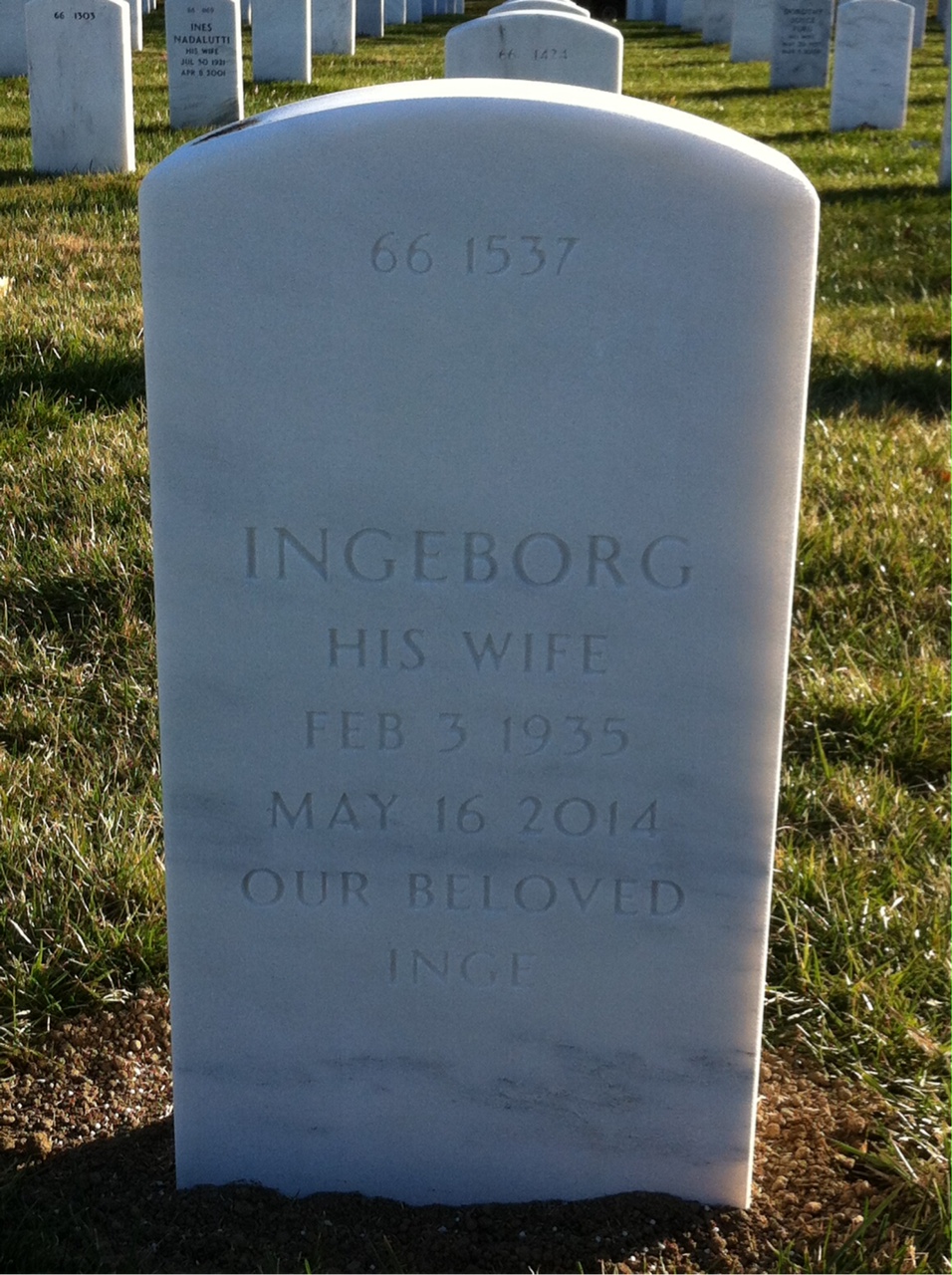 Back of headstone — Vincent Santacroce