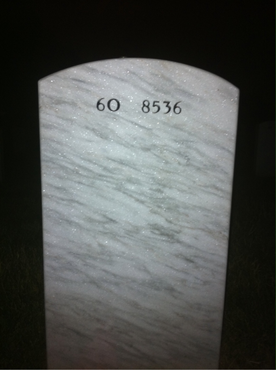 Back of headstone — Joseph Ellis