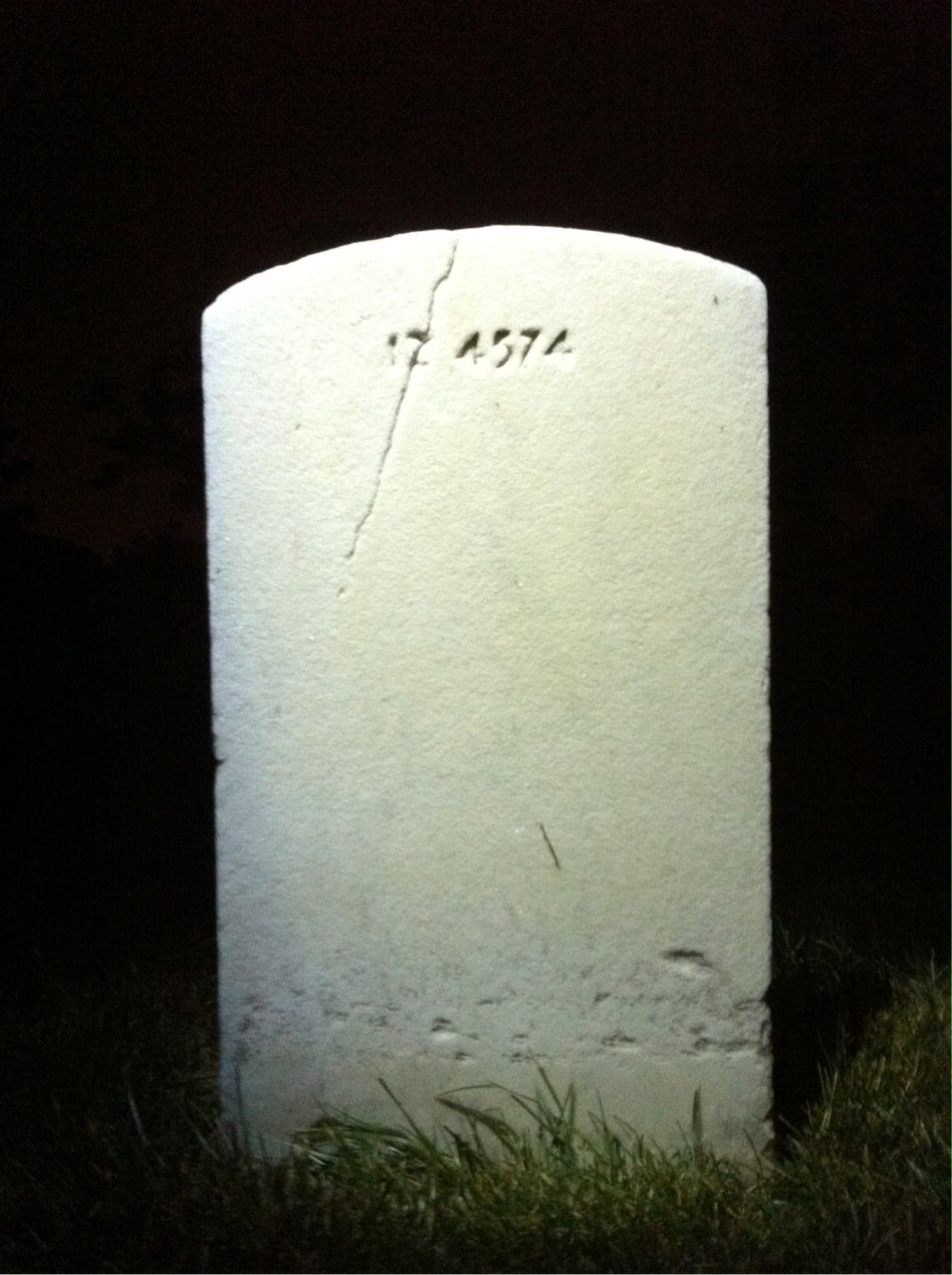 Back of headstone — Ernest W Jones