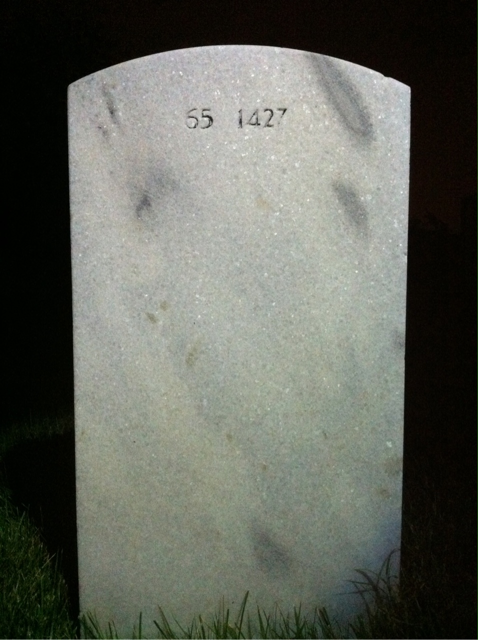 Back of headstone — Alfred Schmiege