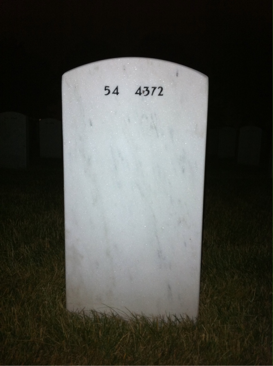 Back of headstone — Allen Chalmers