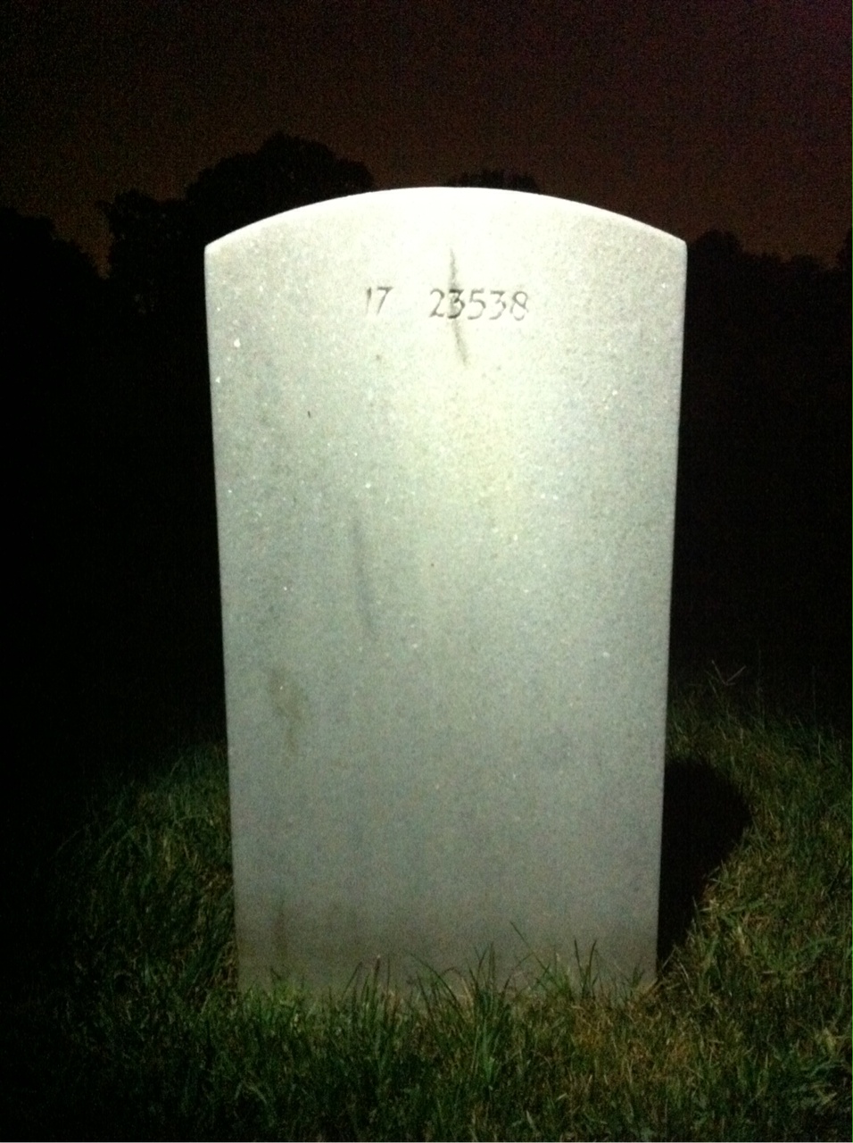 Back of headstone — Richard Balser