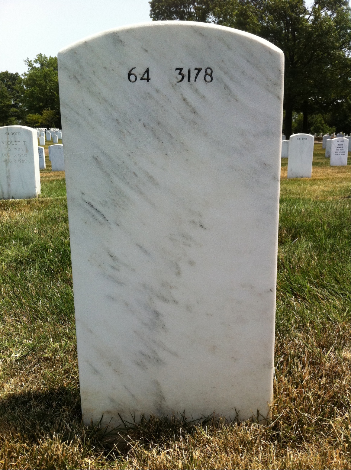 Back of headstone — James Freyer