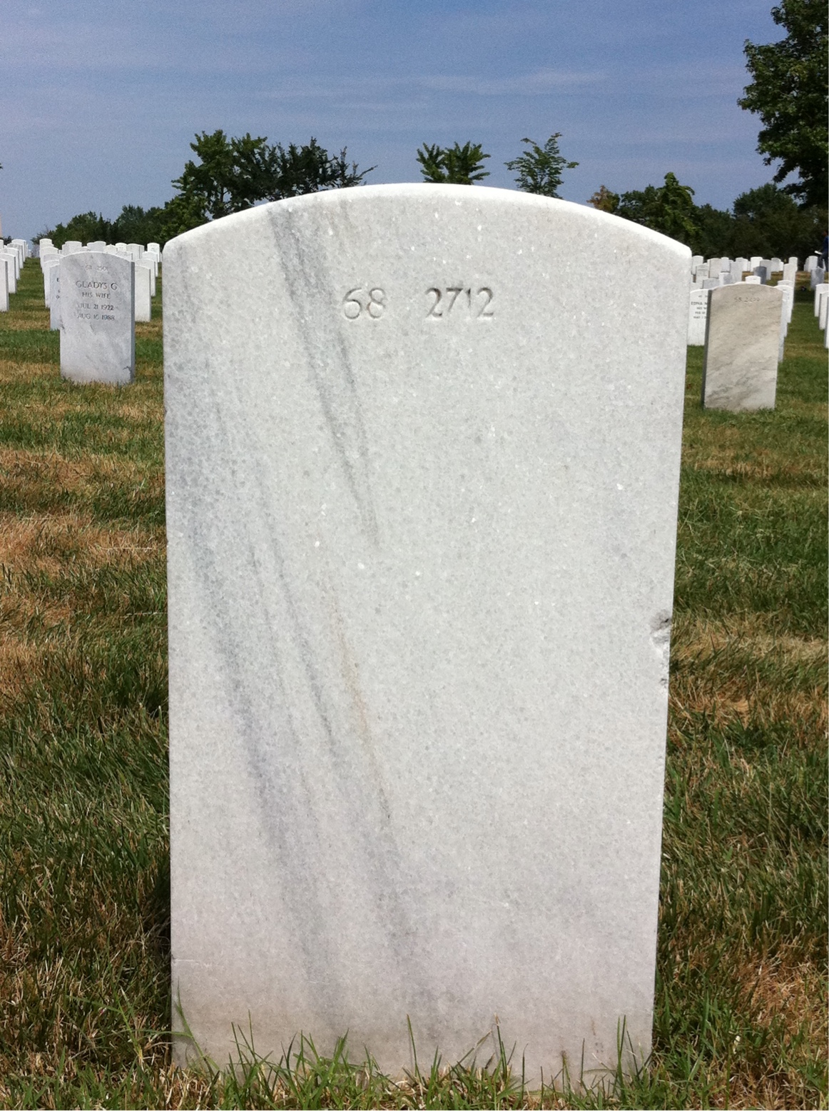 Back of headstone — Yrenio Morales