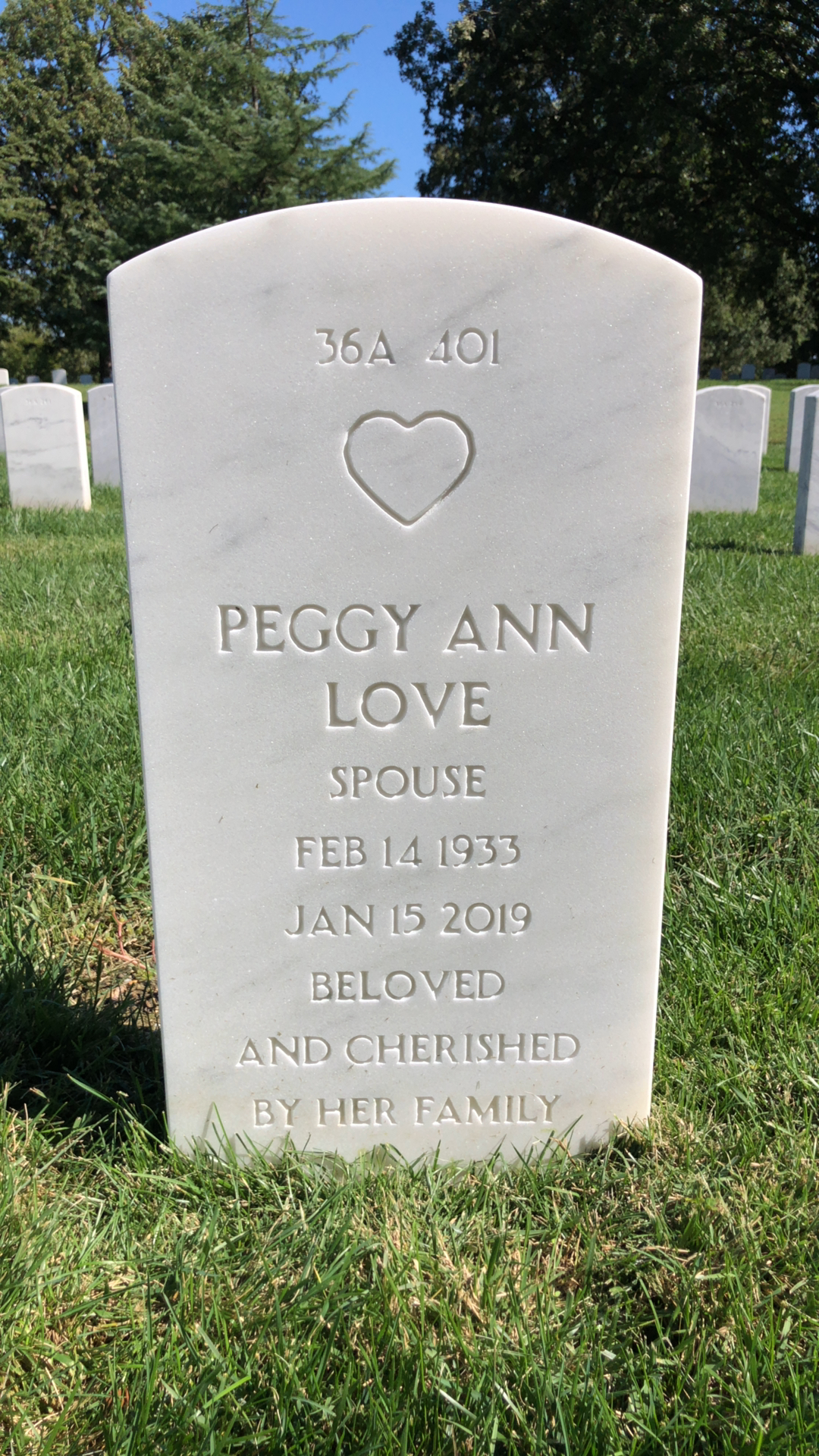 Back of headstone — William E Coward