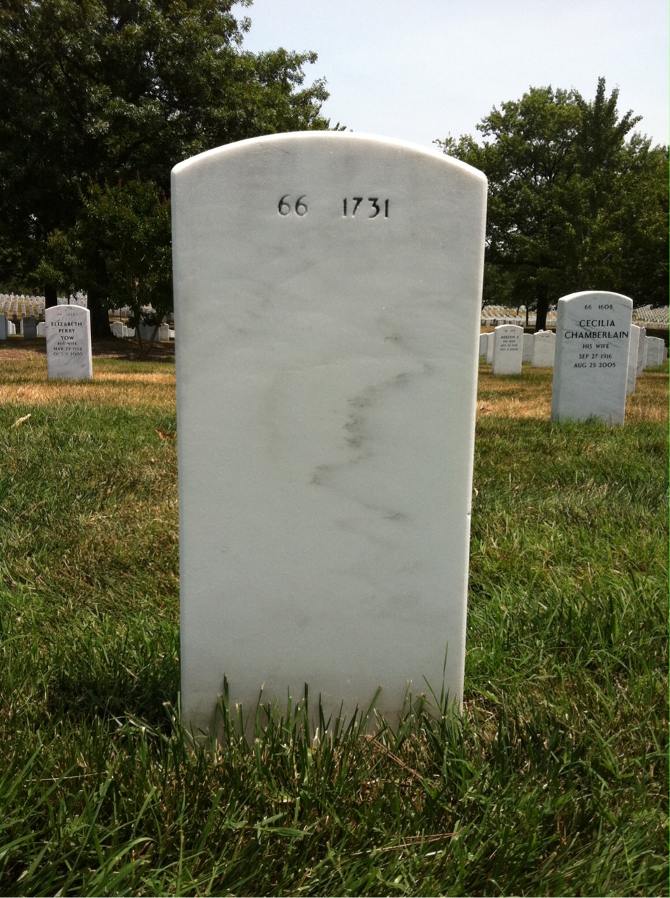 Back of headstone — Richard Grant