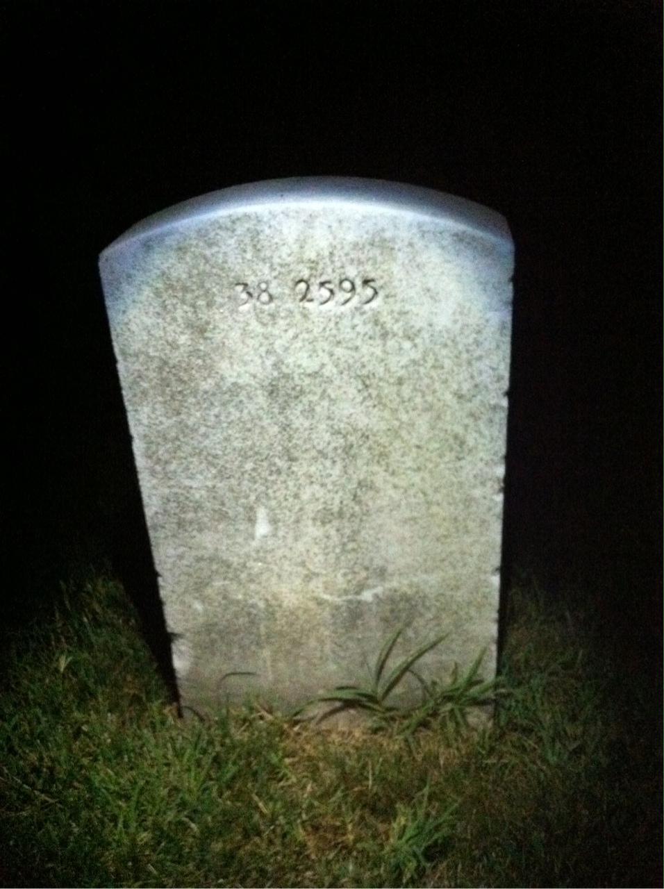 Back of headstone — Edmund Greaner