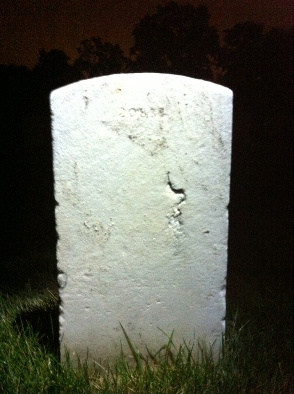 Back of headstone — Lawrence Azbell