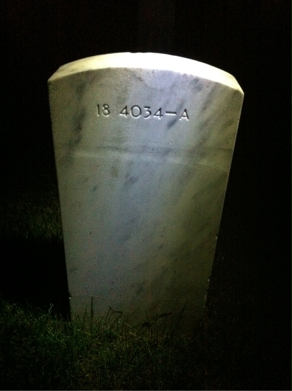 Back of headstone — Harry Mitchell